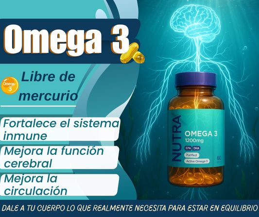 🧠💛 Omega 3 Nutra 1200 mg – Apoyo diario para tu mente y corazón.